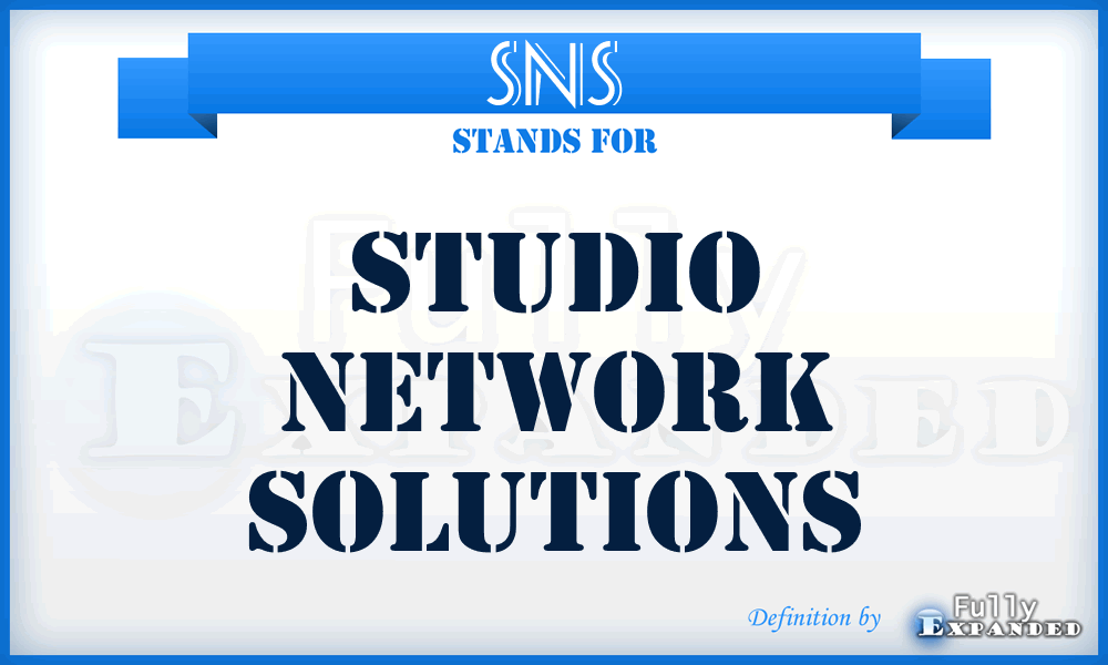 SNS - Studio Network Solutions
