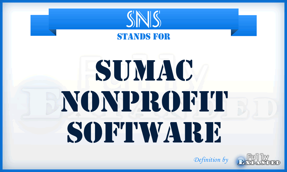 SNS - Sumac Nonprofit Software