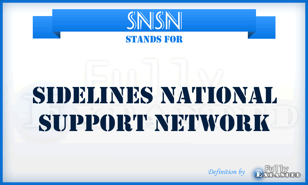 SNSN - Sidelines National Support Network