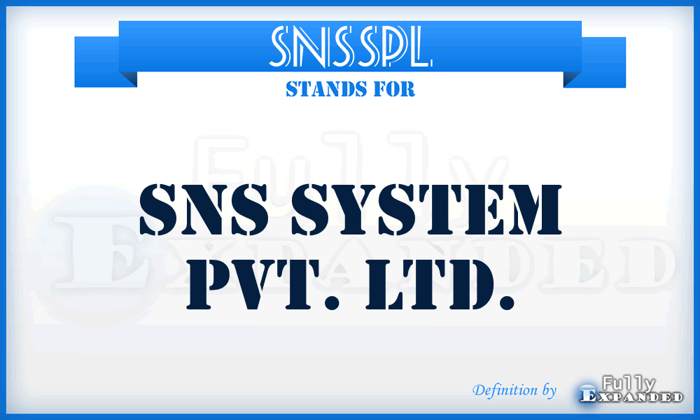 SNSSPL - SNS System Pvt. Ltd.