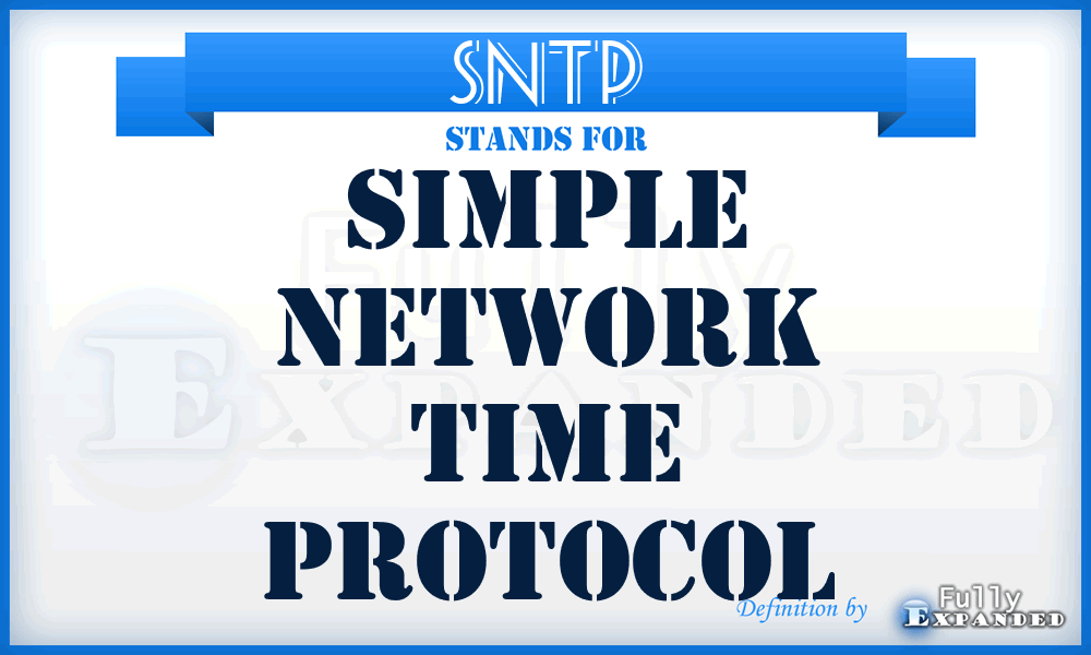 SNTP - Simple Network Time Protocol