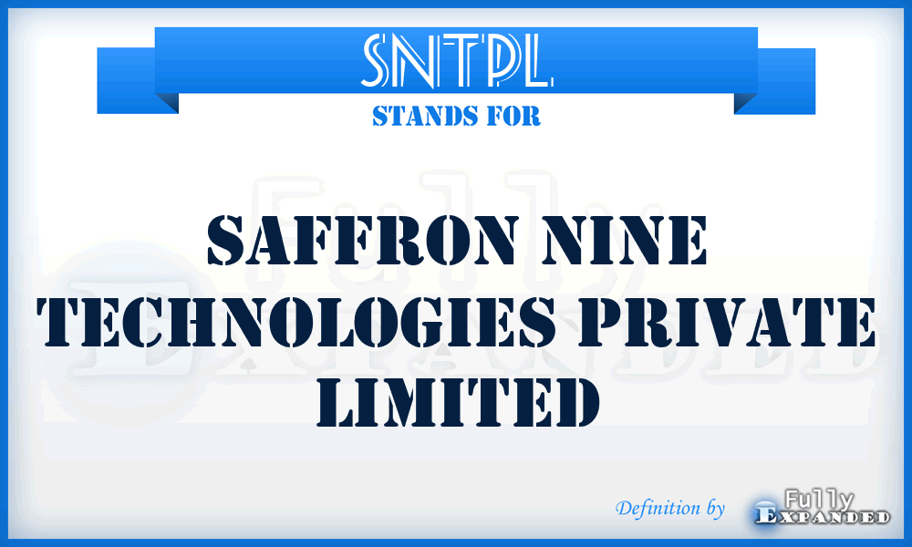 SNTPL - Saffron Nine Technologies Private Limited