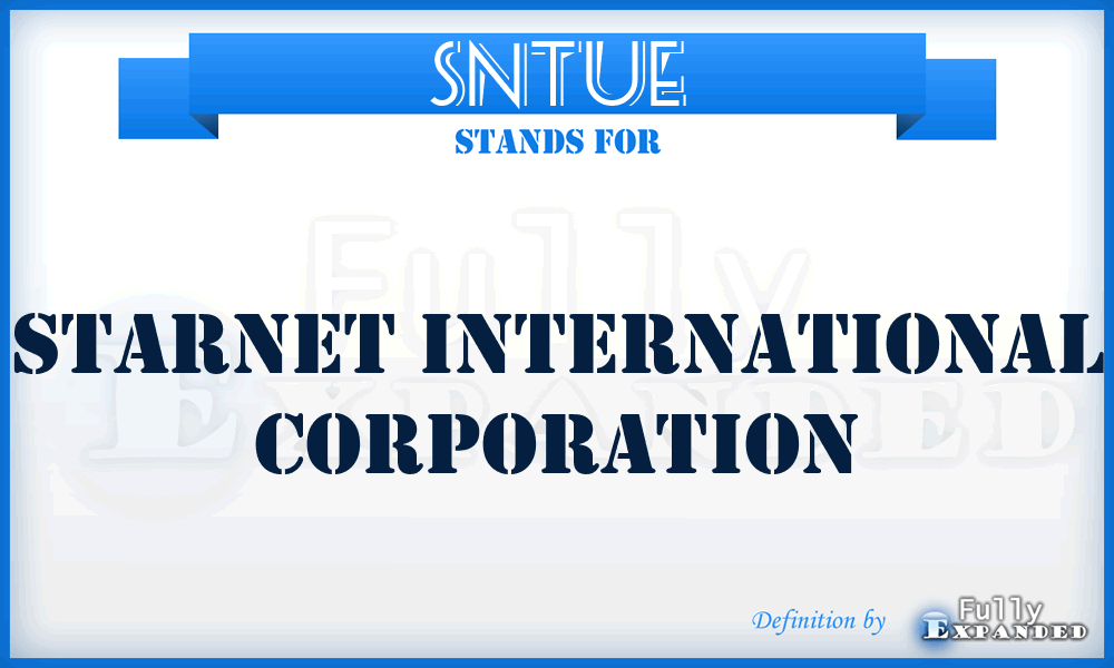 SNTUE - Starnet International Corporation