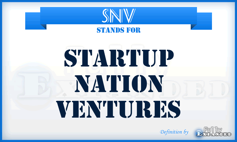 SNV - Startup Nation Ventures