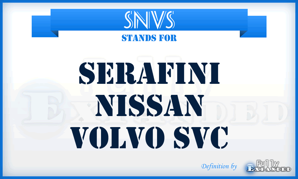 SNVS - Serafini Nissan Volvo Svc