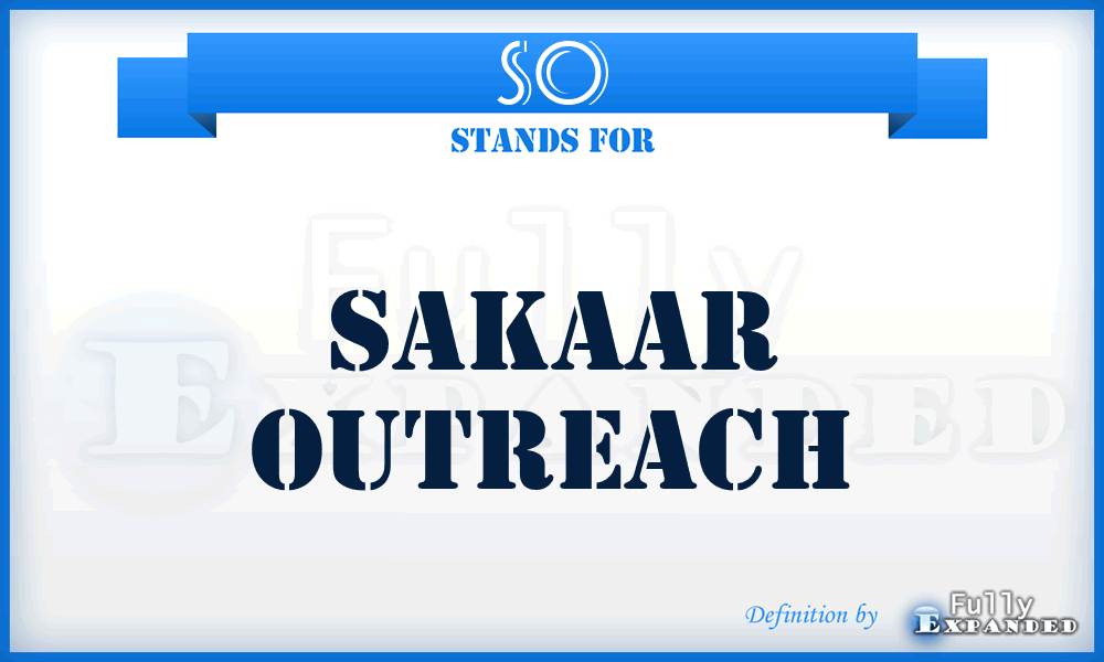 SO - Sakaar Outreach