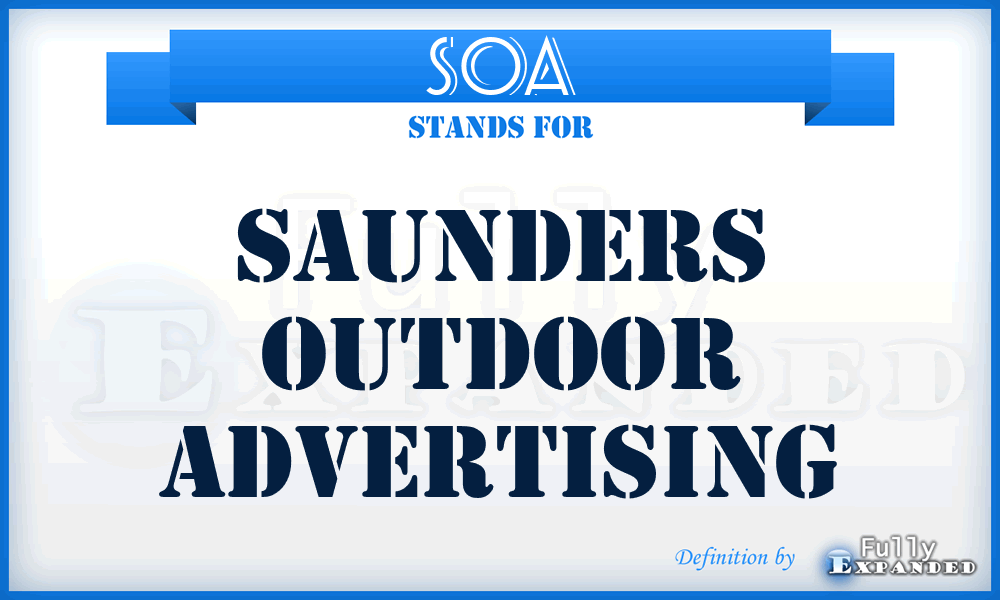 SOA - Saunders Outdoor Advertising