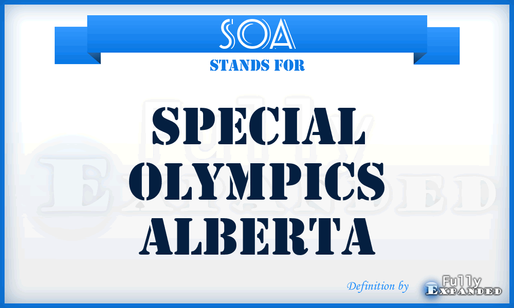 SOA - Special Olympics Alberta