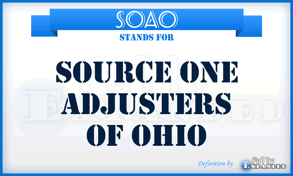 SOAO - Source One Adjusters of Ohio