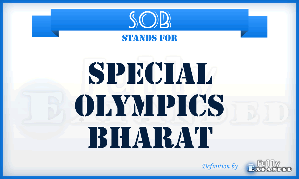 SOB - Special Olympics Bharat