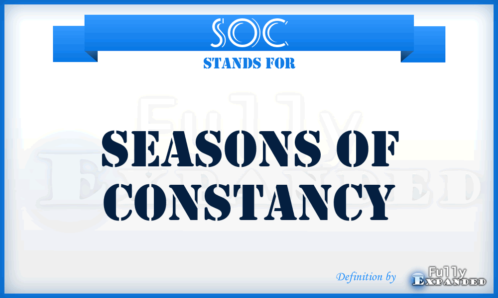 SOC - Seasons Of Constancy