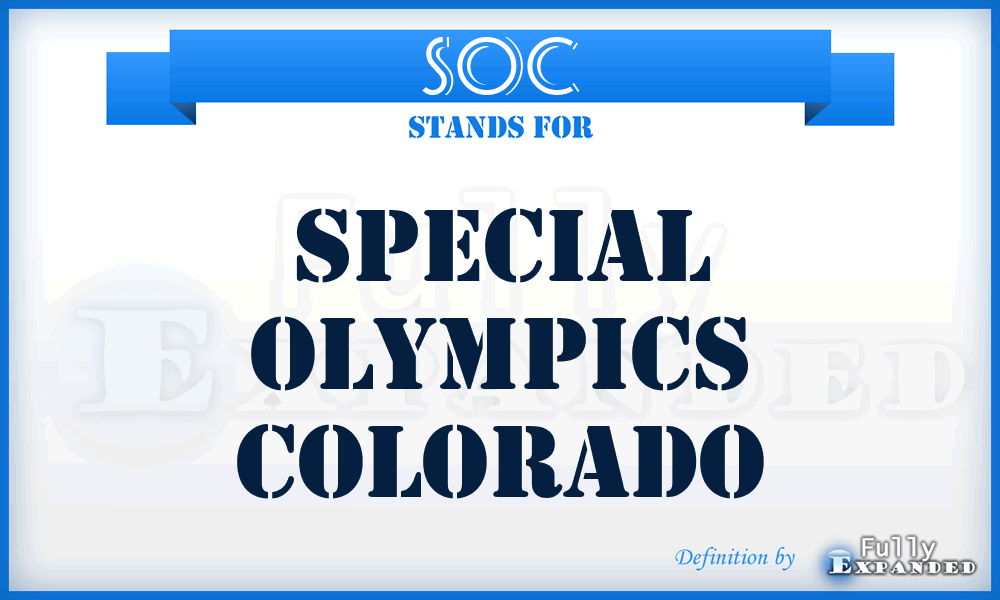 SOC - Special Olympics Colorado