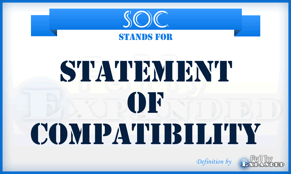 SOC - statement of compatibility