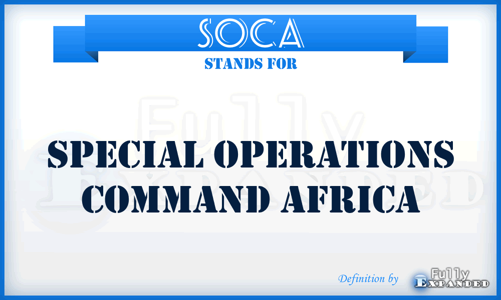 SOCA - Special Operations Command Africa