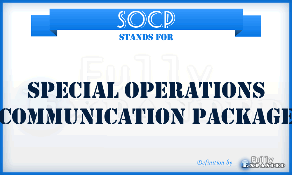 SOCP - special operations communication package