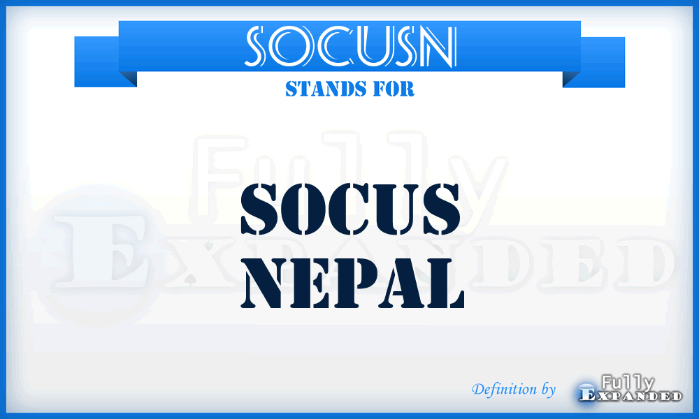 SOCUSN - SOCUS Nepal