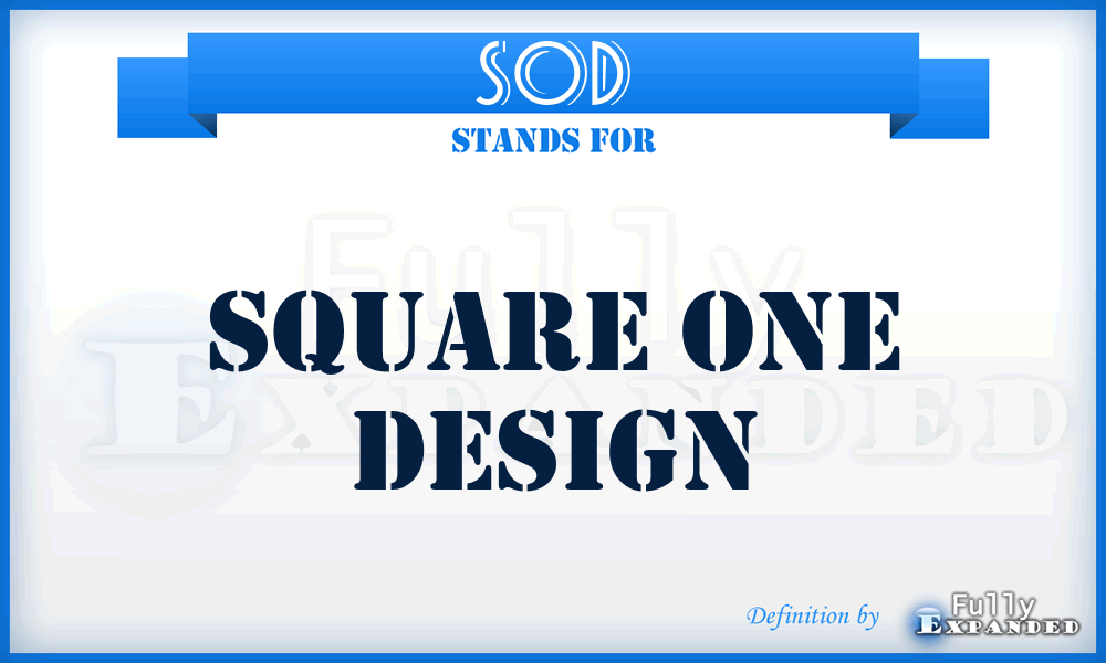 SOD - Square One Design