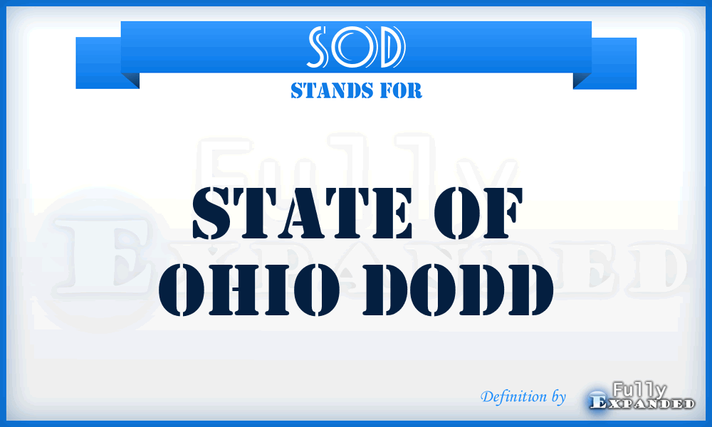 SOD - State of Ohio Dodd