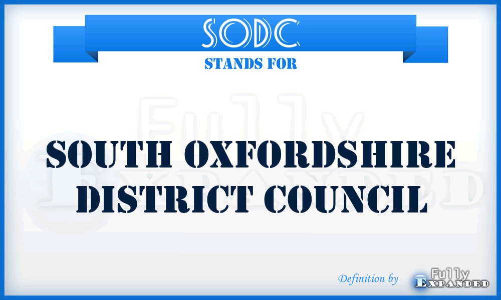 SODC - South Oxfordshire District Council