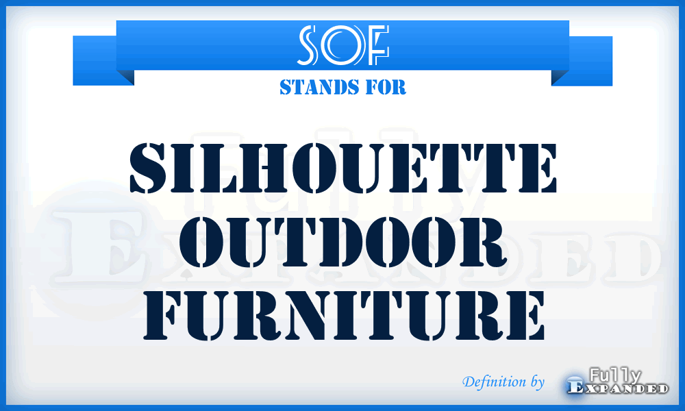 SOF - Silhouette Outdoor Furniture