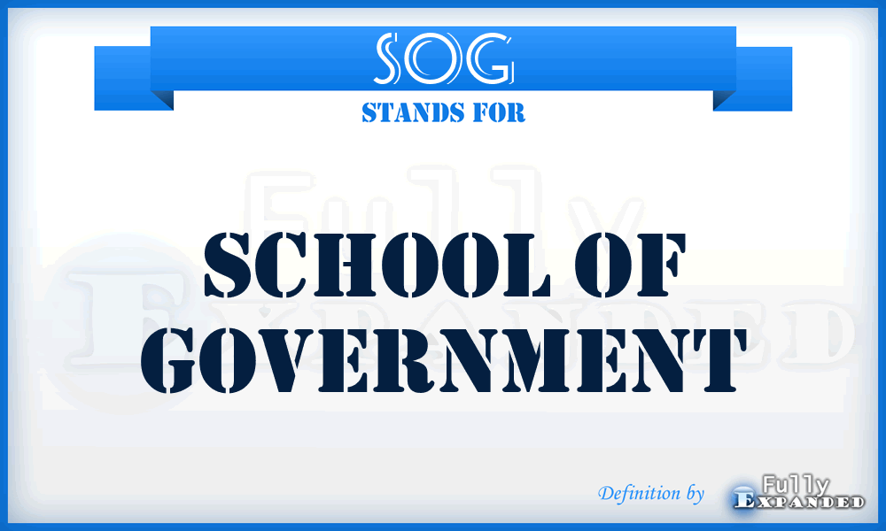 SOG - School of Government