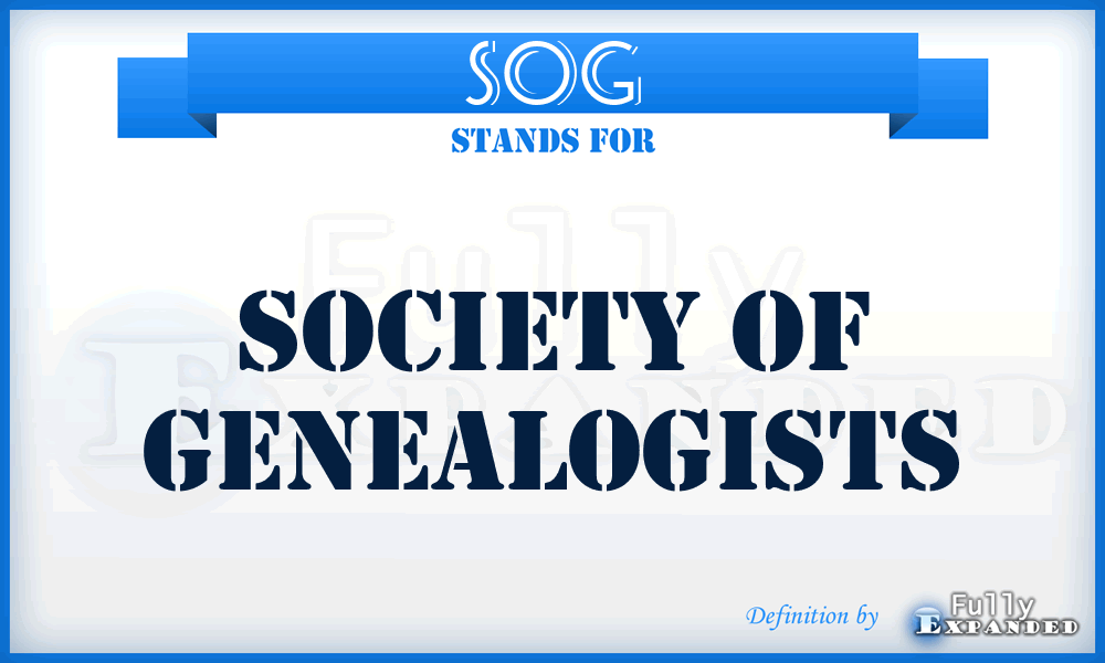 SOG - Society Of Genealogists