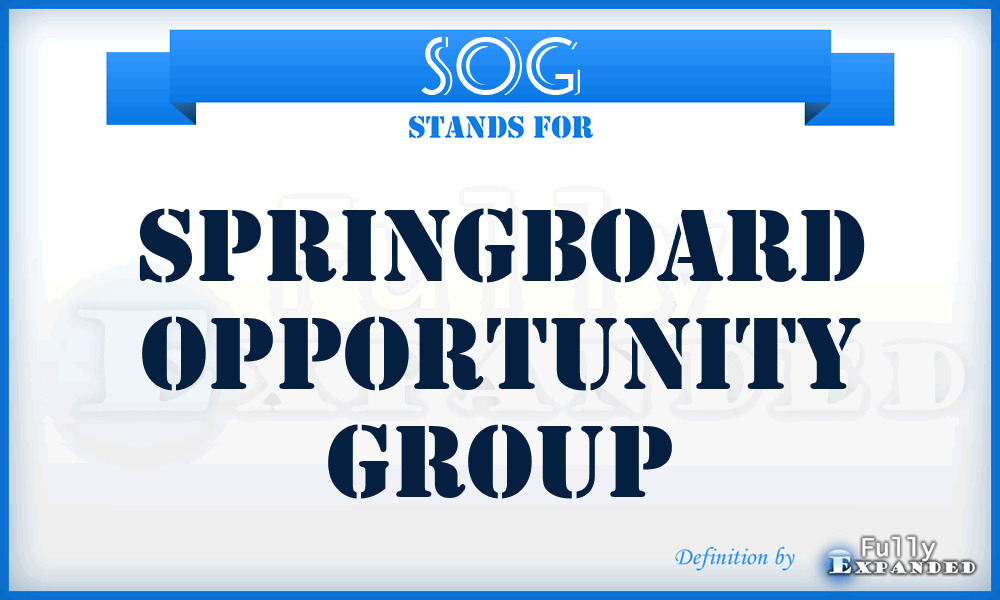 SOG - Springboard Opportunity Group