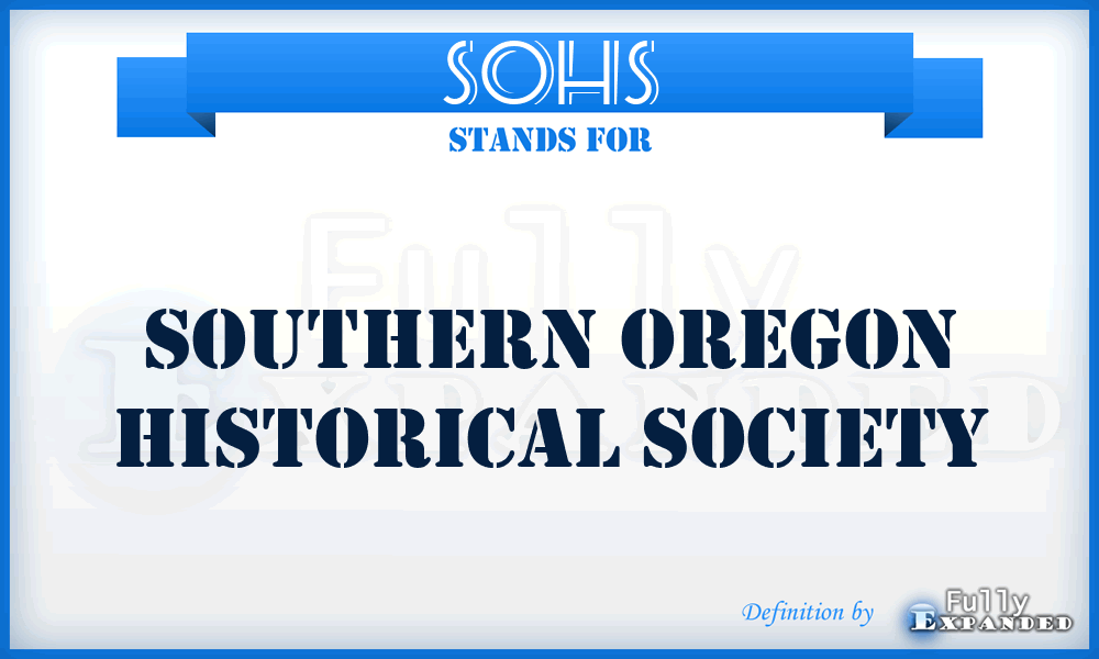SOHS - Southern Oregon Historical Society