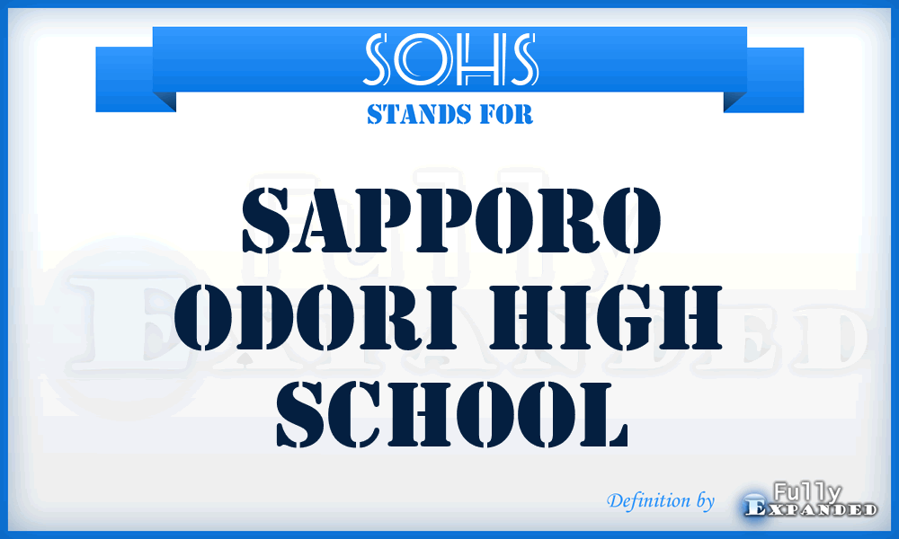 SOHS - Sapporo Odori High School