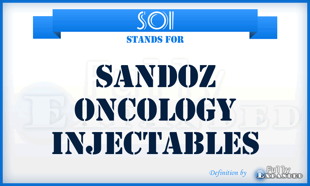 SOI - Sandoz Oncology Injectables