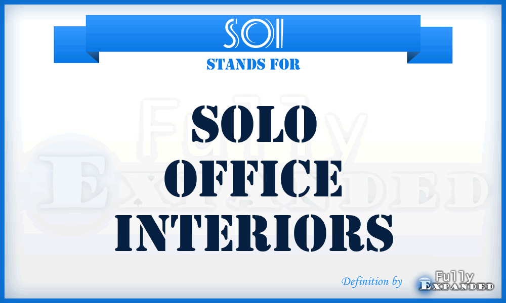 SOI - Solo Office Interiors