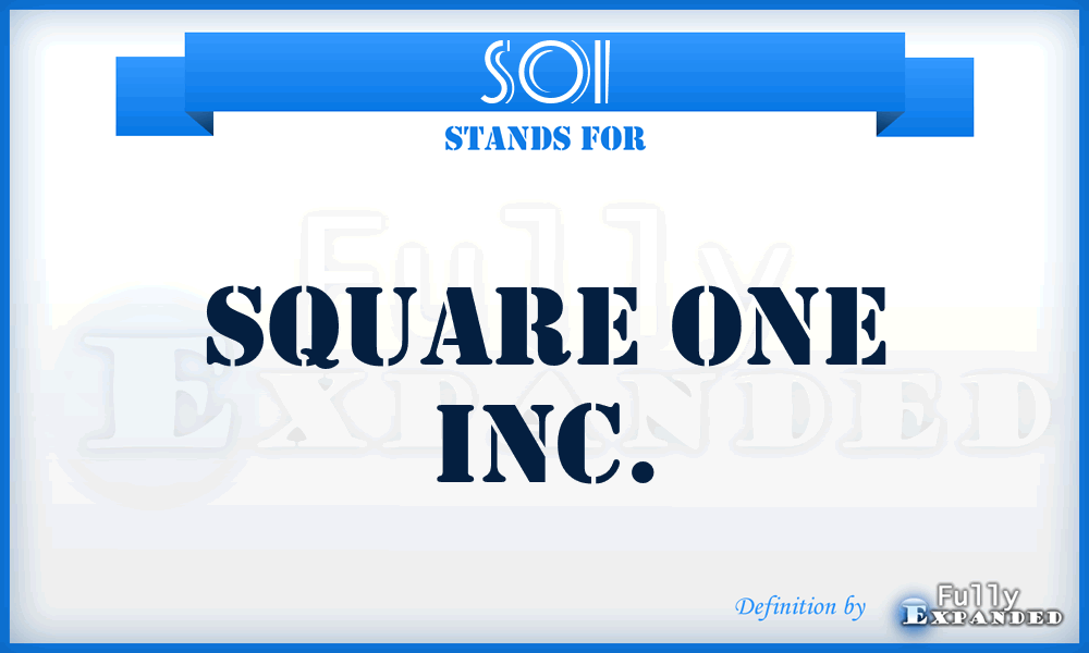 SOI - Square One Inc.