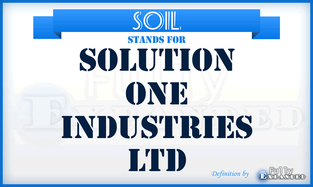 SOIL - Solution One Industries Ltd