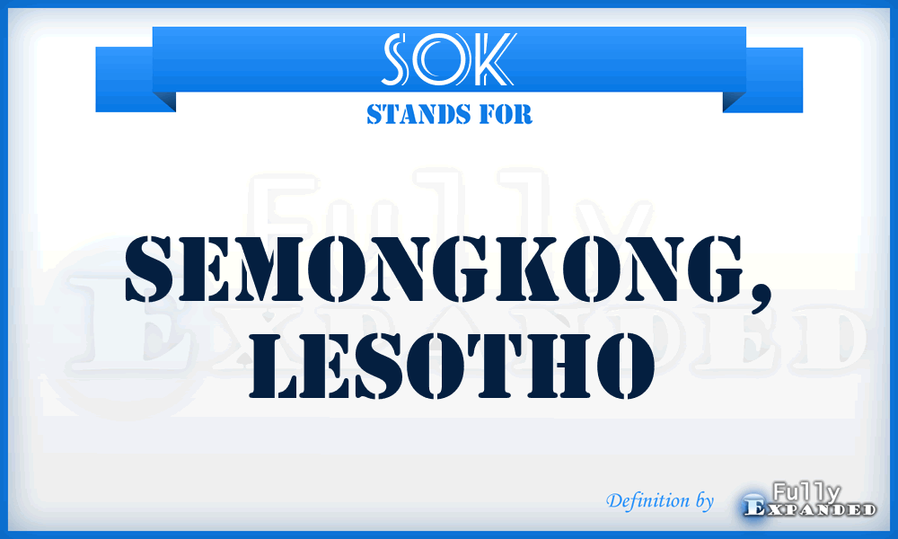 SOK - Semongkong, Lesotho