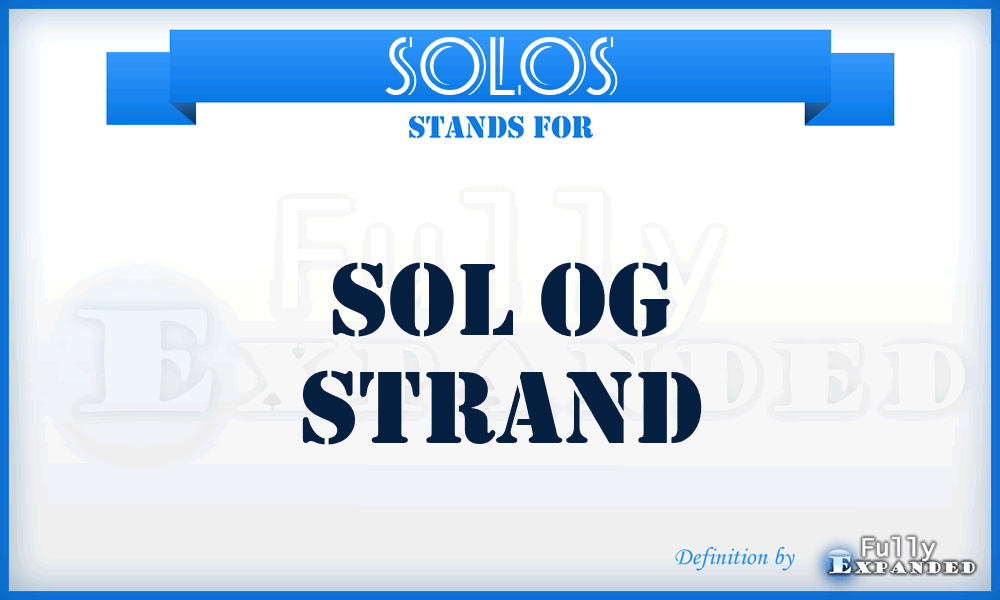 SOLOS - SOL Og Strand