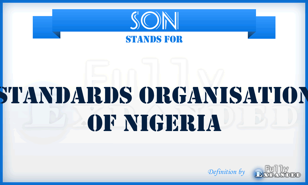 SON - Standards Organisation of Nigeria