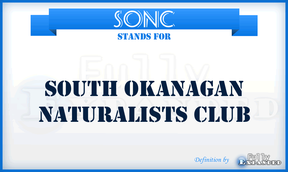 SONC - South Okanagan Naturalists Club