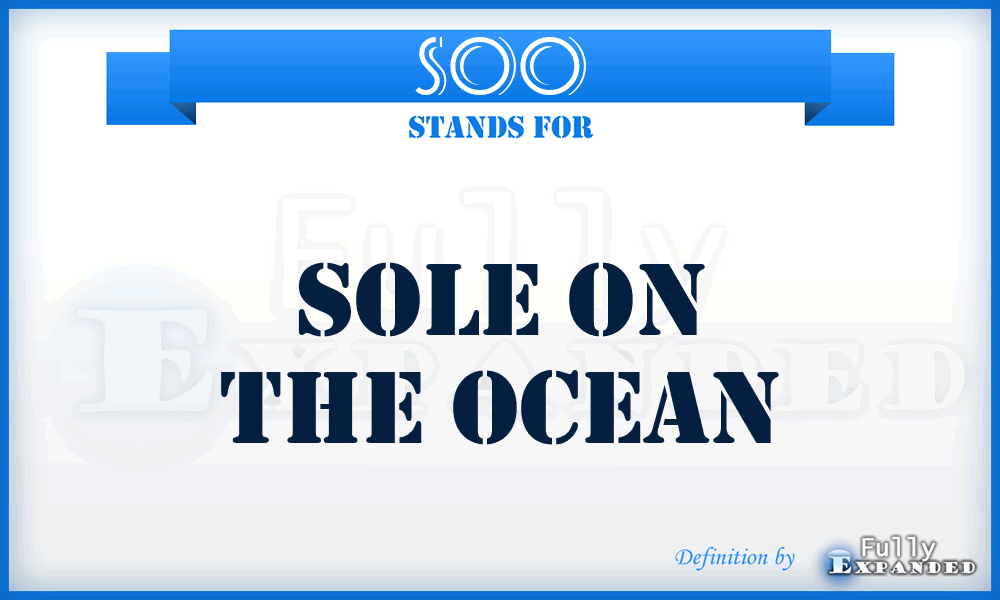 SOO - Sole On the Ocean