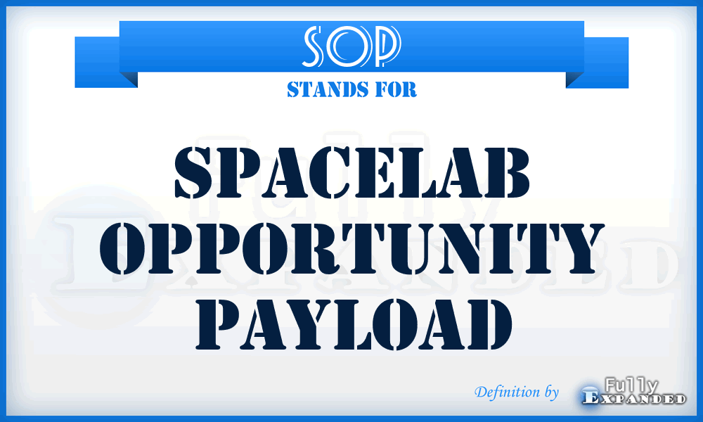 SOP - Spacelab Opportunity Payload