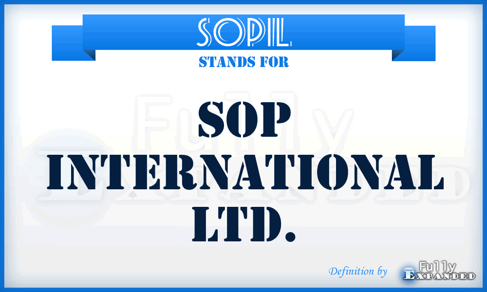 SOPIL - SOP International Ltd.