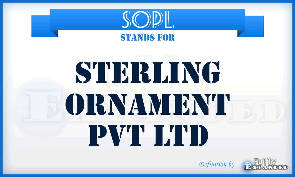 SOPL - Sterling Ornament Pvt Ltd