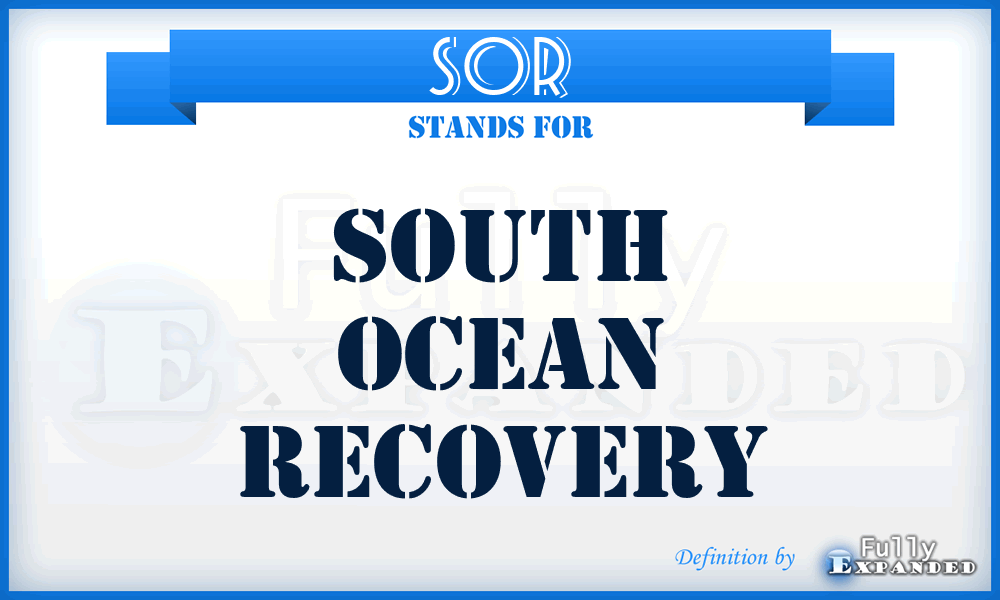 SOR - South Ocean Recovery