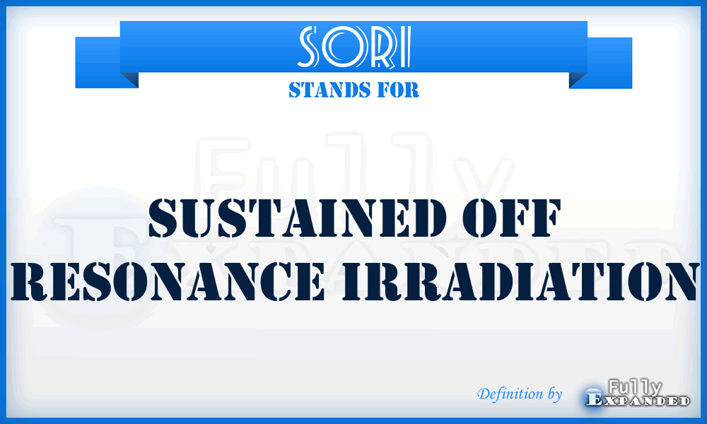 SORI - Sustained Off Resonance Irradiation