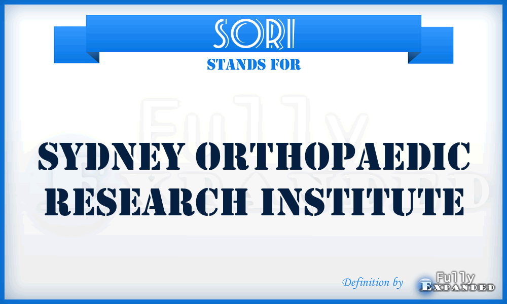 SORI - Sydney Orthopaedic Research Institute