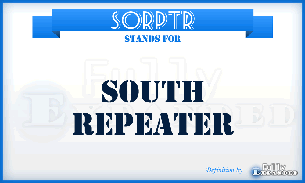 SORPTR - South Repeater