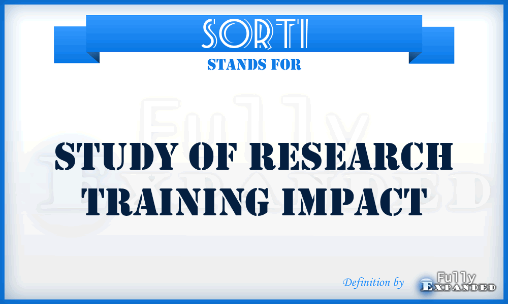 SORTI - Study Of Research Training Impact