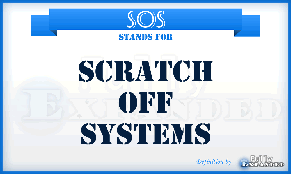 SOS - Scratch Off Systems