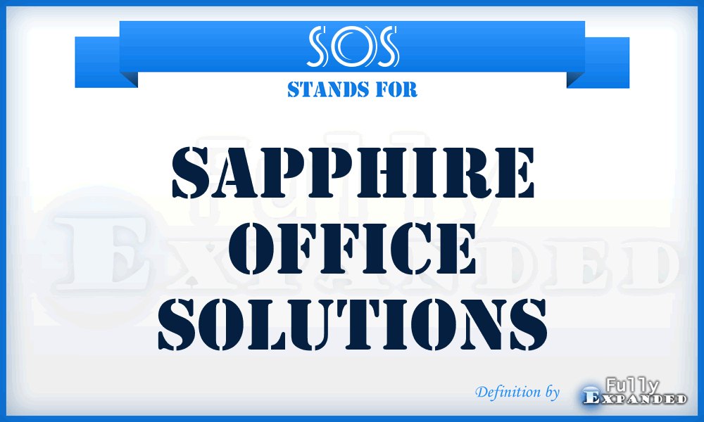 SOS - Sapphire Office Solutions