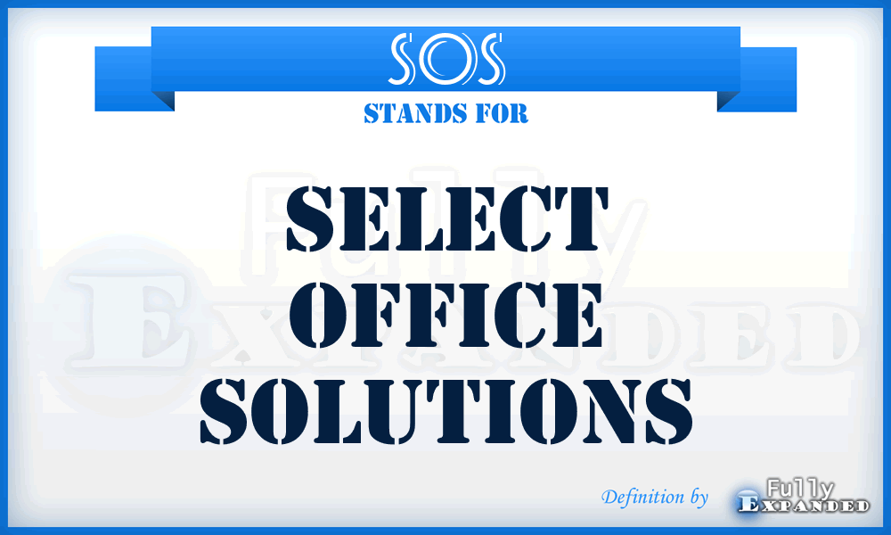SOS - Select Office Solutions