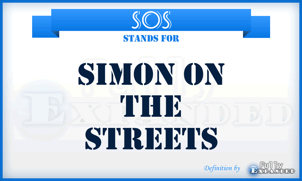 SOS - Simon On the Streets